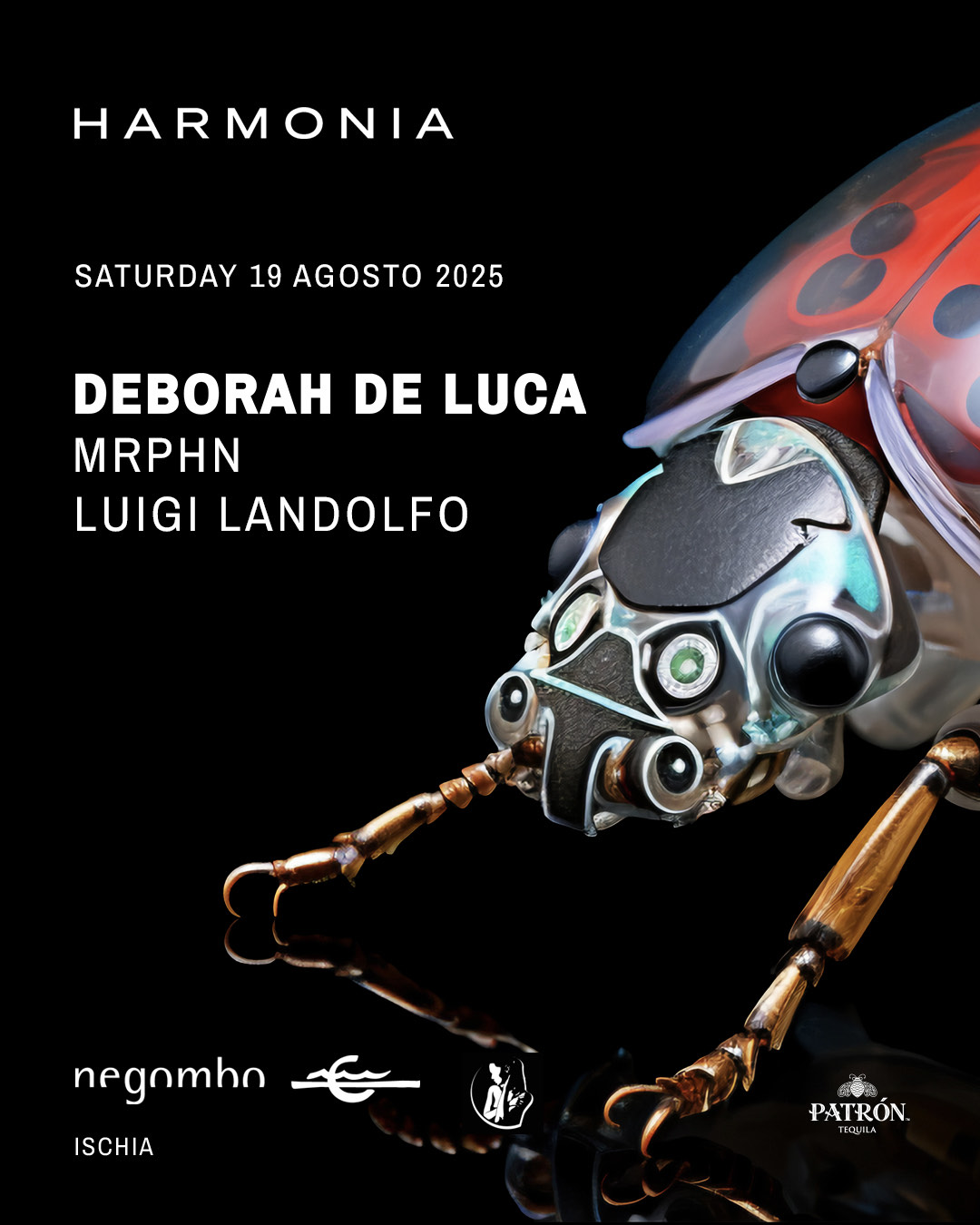Locandina Harmonia Negombo · Ischia 19 agosto 2025